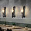 Ensemble de 2 appliques murales industrielles - Tuyau d'eau rustique rétro avec lumière chaude 3000K, base E26 pour chambre à coucher, café, bar et loft Rustic Farmhouse