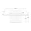 Table basse carrée moderne en verre trempé blanc avec base sculptée en 3D - 95 cm