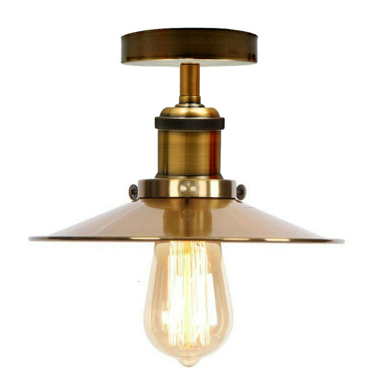 Brenna Semi Flush Mount, Yellow Brass