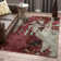 Tapis abstrait rouge / beige Elara
