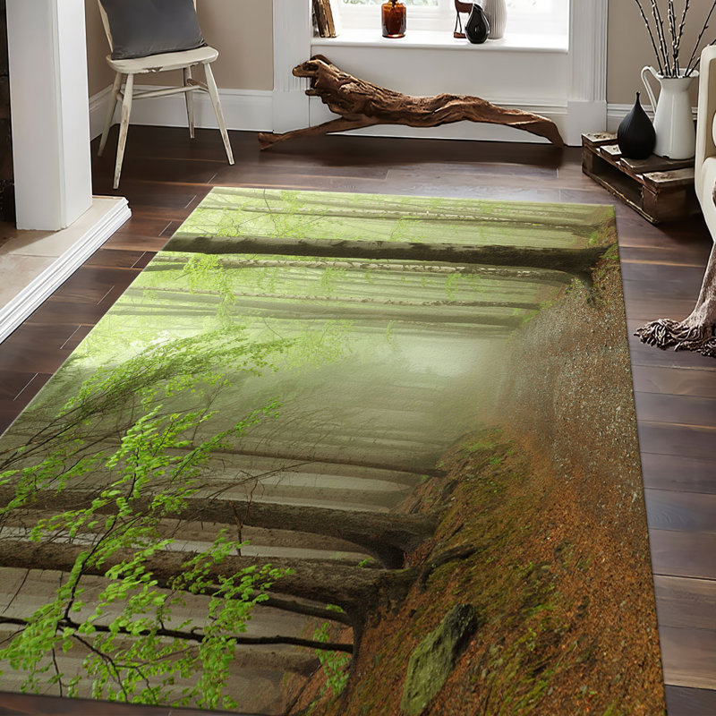 Tapis imprimé non tissé à motif géométrique complexe, parfait pour tout décor, Rectangle 1 pi 8 po x 2 pi 4 po