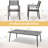 Currington 6 - Person Metal Patio Dining Set with Rectangular Table-587093142