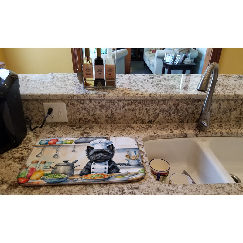 Cairn Terrier The Chef Dish Drying Mat