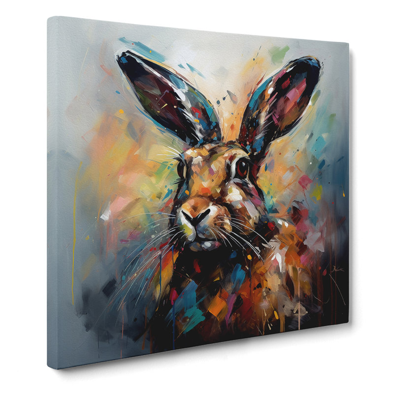 Hare Expressionism - Wrapped Canvas