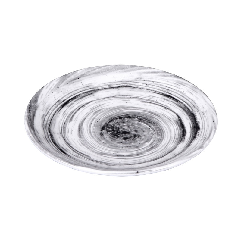 Van Gogh Round 8.5" Melamine Salad or Dessert Plate, Black