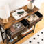Petite console 29,5 "avec tiroirs et tablettes-1695627818