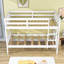 Lit superposé simple au-dessus d'un lit simple en bois-184917017