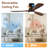 52" Solid Wood 3-Blade Low Profile Ceiling Fan With Integrated LED Light, DC Motor, Smart Remote Control & Reversible Airflow-683973003-683973012