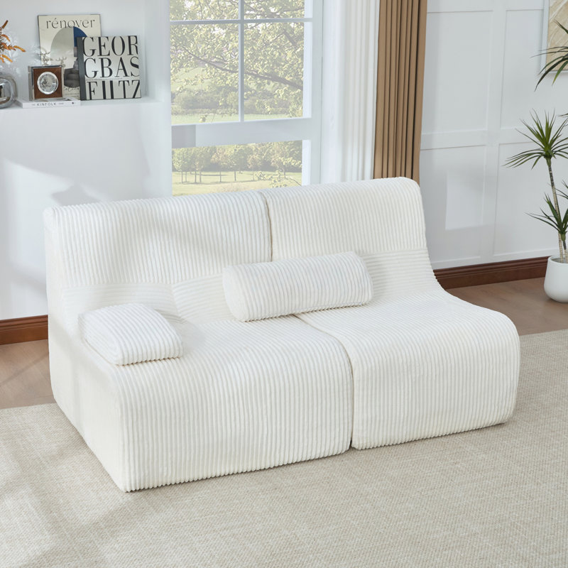 Canapé modulaire 63,7 po Modern, Beige