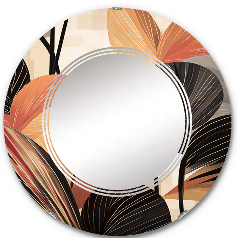Wannetta - Miroir mural moderne rond, 24 po x 24 po