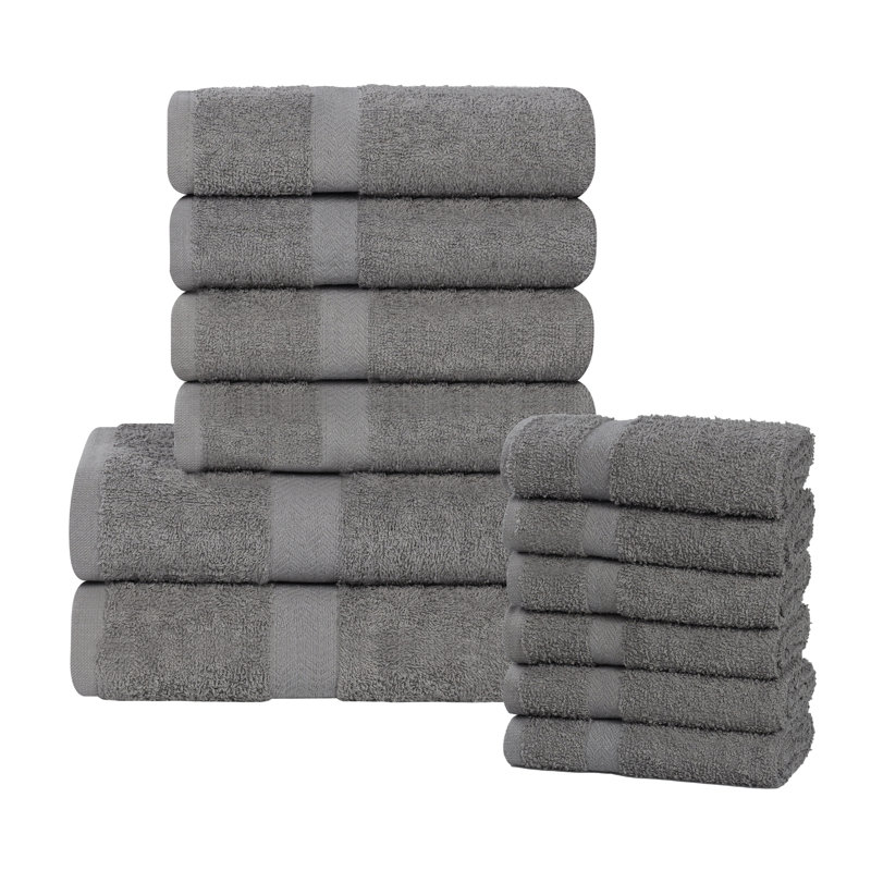 Ensemble de serviettes 12 pièces Franklin, Gris anthracite