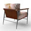 Chaise d'appoint rembourrée à motif géométrique Exquise Wave Harmony liquide or rose bleu II-986103572