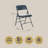 Bernadine Vinyl Triple Brace Folding Chair-1389836399