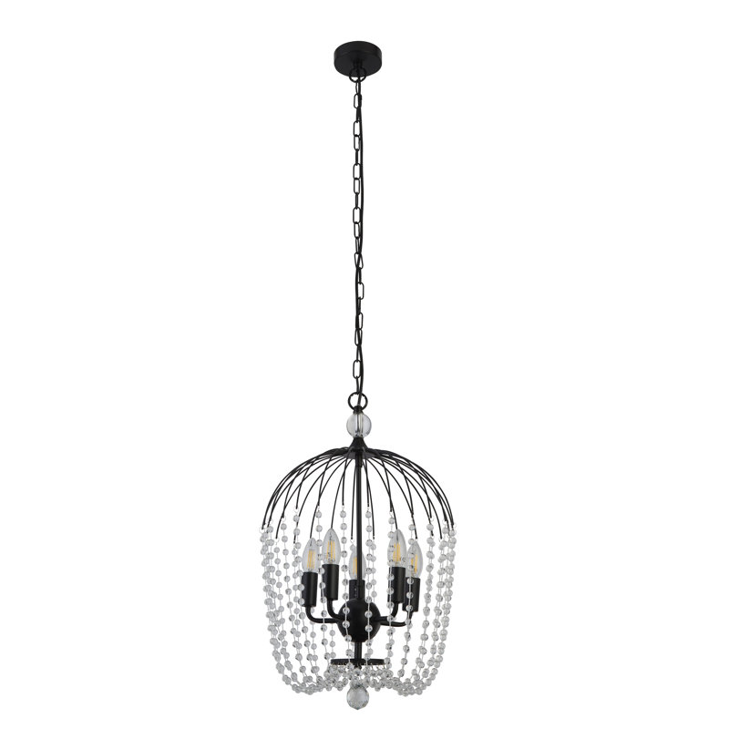 Peniste 5-Light Single Chandelier, Black