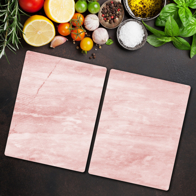 Retsof Tempered Glass Rose Chopping Board, 52cm x 30cm