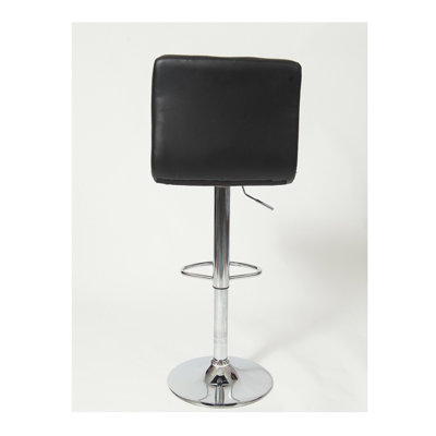 Adjustable Hydraulic Bar Stool Set Of 2, Swivel Faux Leather For Comfort And Style