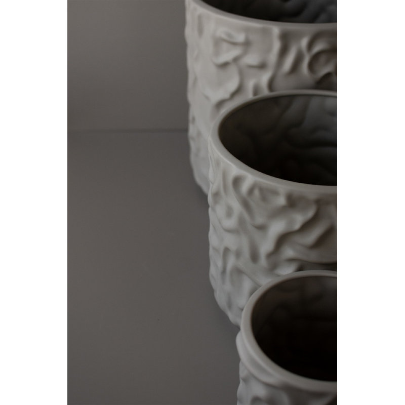 Vase de table en céramique Josephine, Blanc, H 9,45 po x l 4,75 po x P 4,75 po