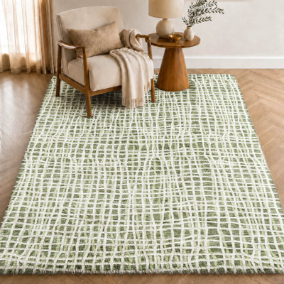 Washable Striped Indoor Rug