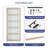 84'' Frosted Glass Barn Door with Installation Hardware Kit-99305807