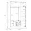 3 Door Manufactured Wood Wardrobe