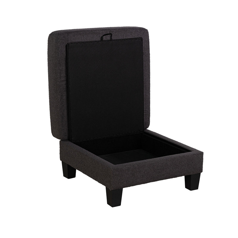 Santos Storage Ottoman, Black