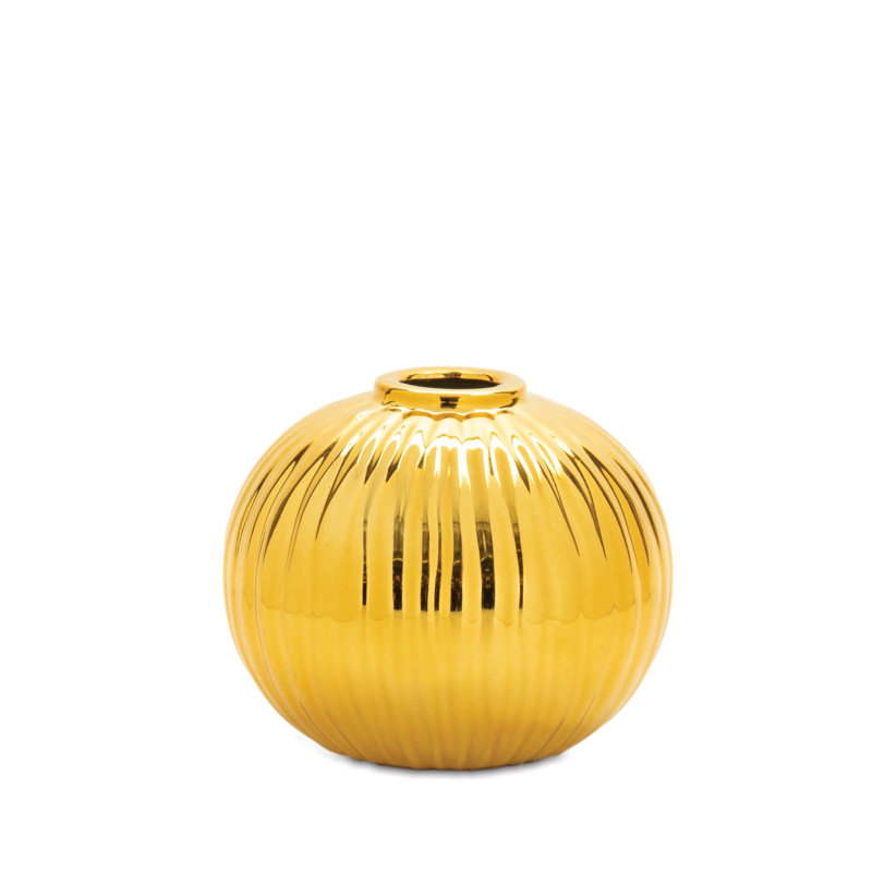 Vase décoratif doré