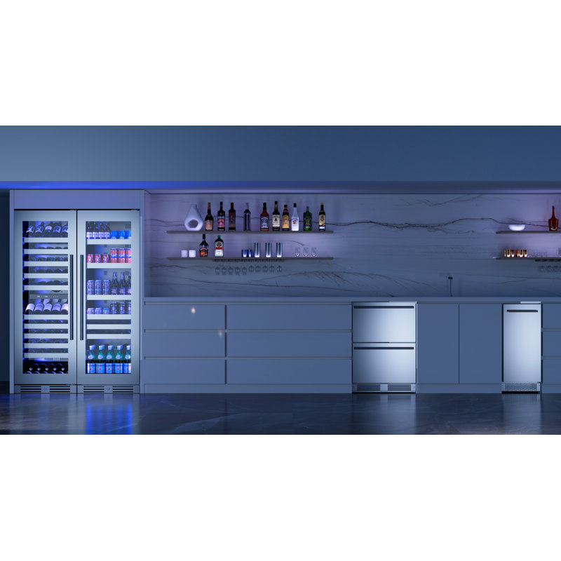 Stainless Steel Dual-Zone 119 Bottle Wine Refrigerator