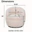 Chaise pivotante beige à 360 degrés, avec une construction et une chaise moderne en tissu d'ameublement doux beige, fonction 360-1098690570