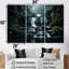 «Waterfall Cliff Scenery - Waterfall», ensemble d'art mural sur toile-107741439-107741444