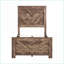 Lit simple à panneau simple contemporain - meubles de chambre à coucher rustiques en faux bois plaqué brun, lit dans une boîte-1915634065-1915634064