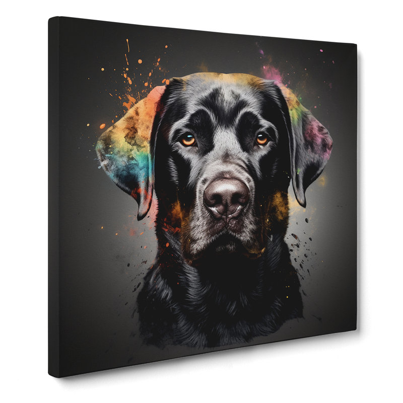 Labrador Retriever Conceptual Art No.1 - Wrapped Canvas, 50cm H x 50cm W x 3cm D