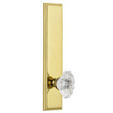 Grandeur Carré Tall Plate Privacy with Biarritz Door Knob