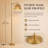 67" Boho Gold Boho Rattan Arc Floor Lamp with Remote and Dimmable LED Bulb Included Standing Light for Living Room Reading