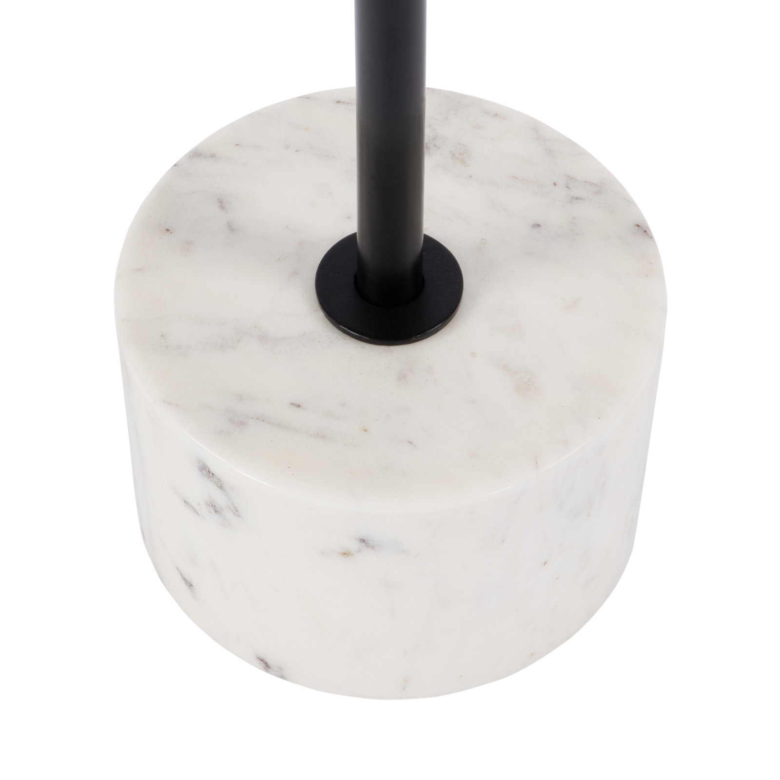 Kerstin 13.75 in. W Round Iron and Marble Side Table