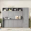 Lit escamotable mural avec placard, tiroirs et tablettes de rangement Murphy-1630163542-1630163536