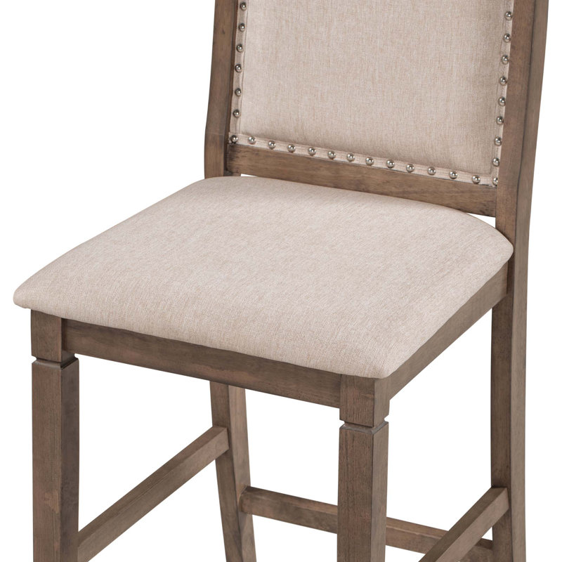 Dasjah 2 - Person Solid Wood Solid Wood Top Four Leg Dining Set, Brown, Beige/Brown, Brown