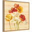 «Dancing Poppies on Stripes» par Danhui Nai, reproduction d'art sur toile encadrée-101125701