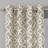 Ralon Polyester / Linen Light-Filtering Geometric Print Curtain Panel with Grommet Top-406228340-406228342