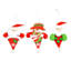 3 Soft Teddy Christmas Tree Hanging Decorations, Multicolour Foam Novelty Home DÃ©cor