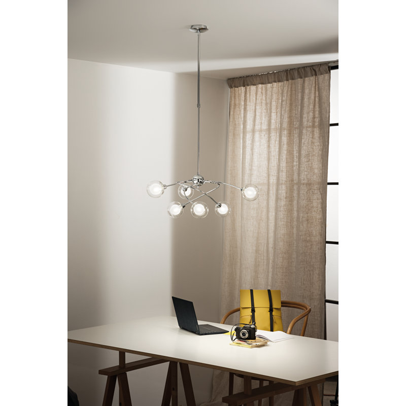 Lindbergh 6 - Light Chrome Unique/Statement Pendant