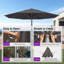 Parasol de table semi-automatique pour l'extérieur-495157224