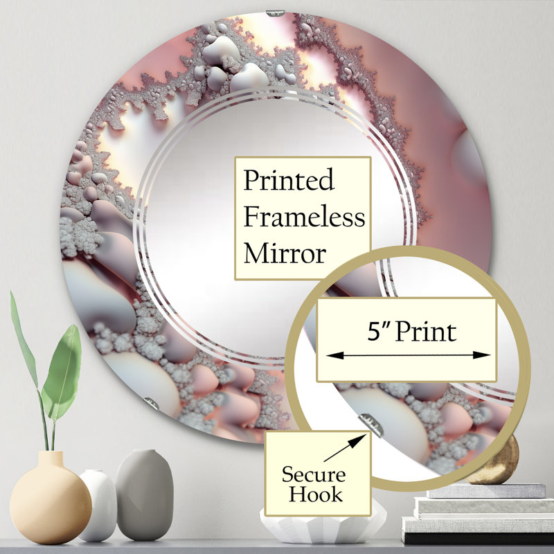 Huon - Miroir mural moderne rond, 24 po x 24 po