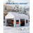 10' x 20' Heavy-Duty Carport Canopy with Roll-Up Windows and Removable Sidewalls, Weather-Resistant Garage Shelter with Ground Nails and Wind Ropes for Cars, Trucks, Boats