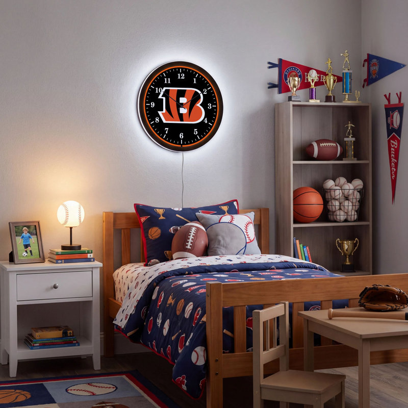 Acrylic Analogue Wall Clock, Cincinnati Bengals