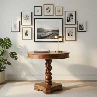 Dashiell Round Solid Wood Dining Table