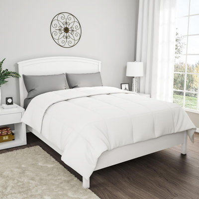 Plymouth Home Pillow Top King Mattress Topper - Plush and Supportive Baffle Box Down and Duck Featherbed with 4-Inch Gusset and Cotton Cover