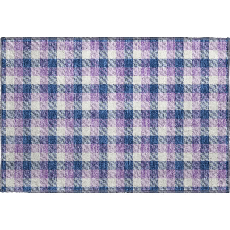 Premium Machine Washable Crumley AMF1053 Plaid Rug
