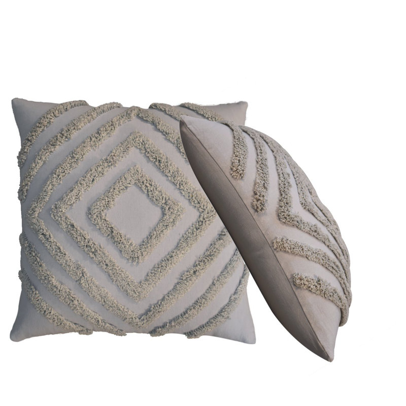 Grey Square Throw Cushion