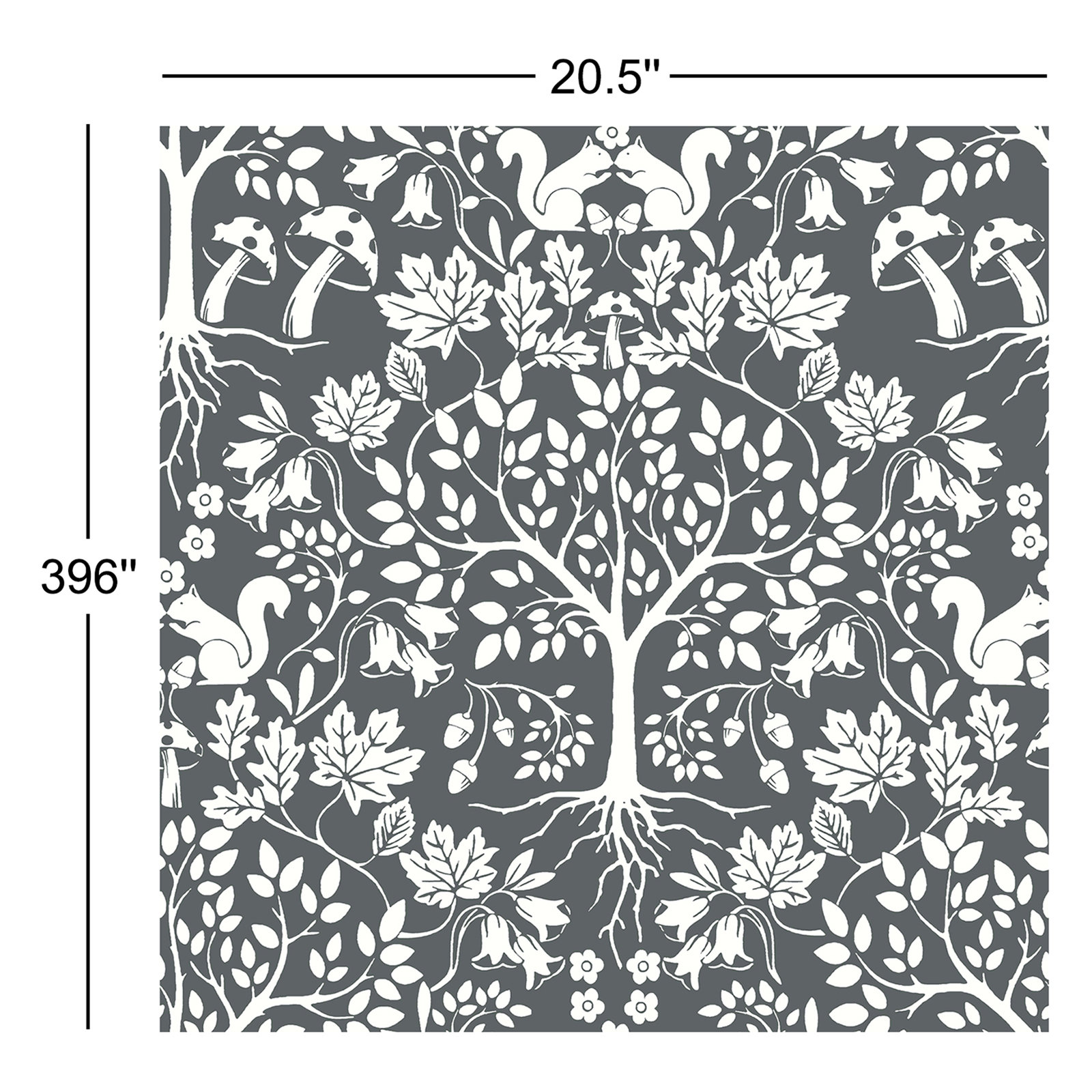 Aimon Floral Wallpaper, Gray