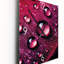 Rose rouge avec gouttes de pluie - horloge murale florale-490906672